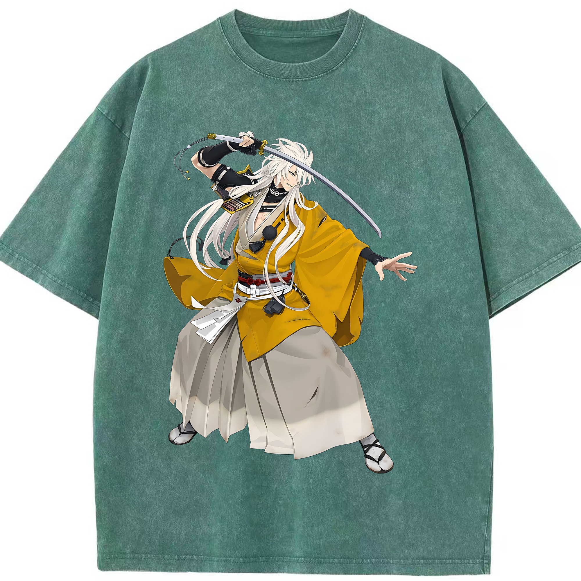 （画像用） 刀剣乱舞 Touken Ranbu 綿100% ヴィンテージ風 半袖Tシャツ（フロントプリント）